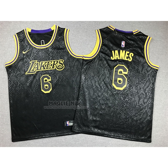 Maglia
 LeBron James NO 6 Bambino
 Los Angeles Lakers Mamba 2021-22 Nero
